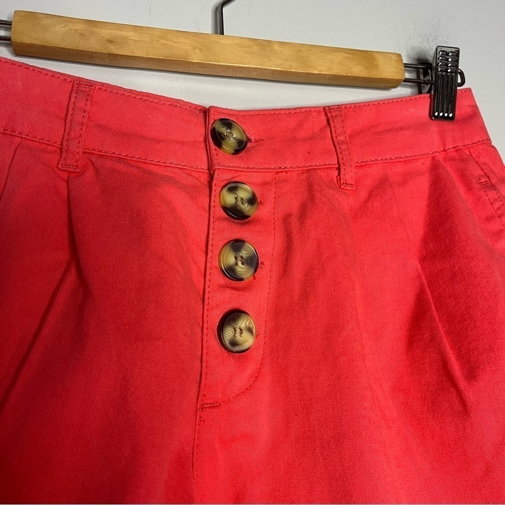 NWOT Urban Outfitters BDG High Waisted Button Fly Coral Orange Cotton Shorts-26 - Picture 3 of 9